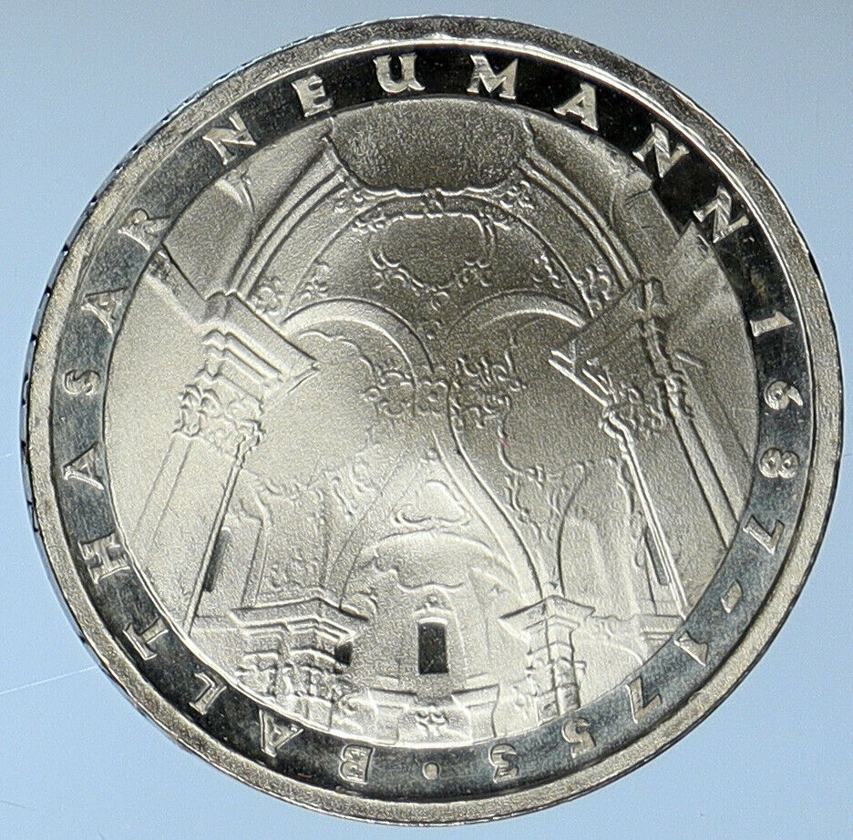 1978F GERMANY Balthasar Neumann CHURCH Vierzehnheiligen Silver 5 Mk Coin i111271