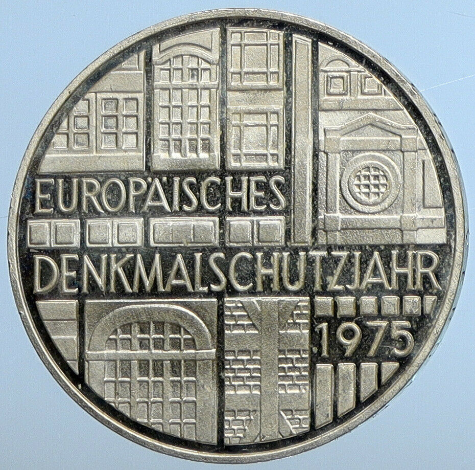 1975F Germany European Historic Monuments Proof Silver 5 Mrk German Coin i111272