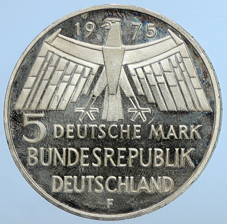 1975F Germany European Historic Monuments Proof Silver 5 Mrk German Coin i111272