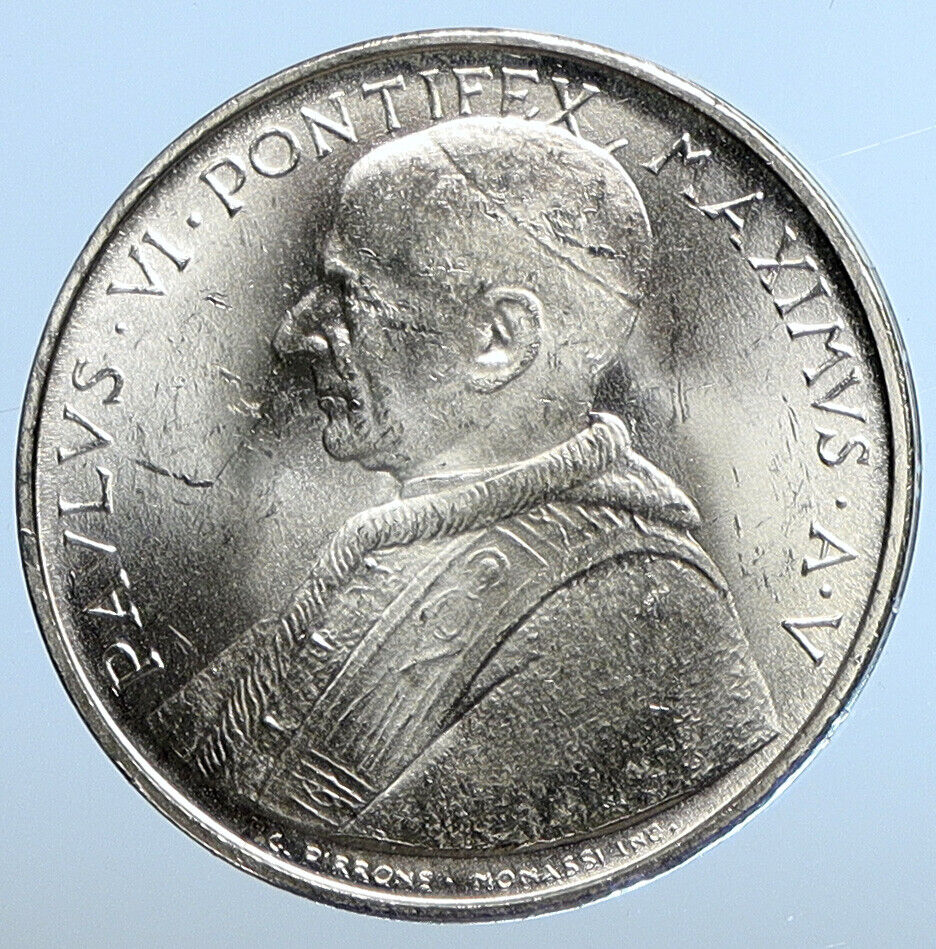 1967 VATICAN City POPE PAUL VI Old Silver 500 Lire PETER PAUL Italy Coin i111303