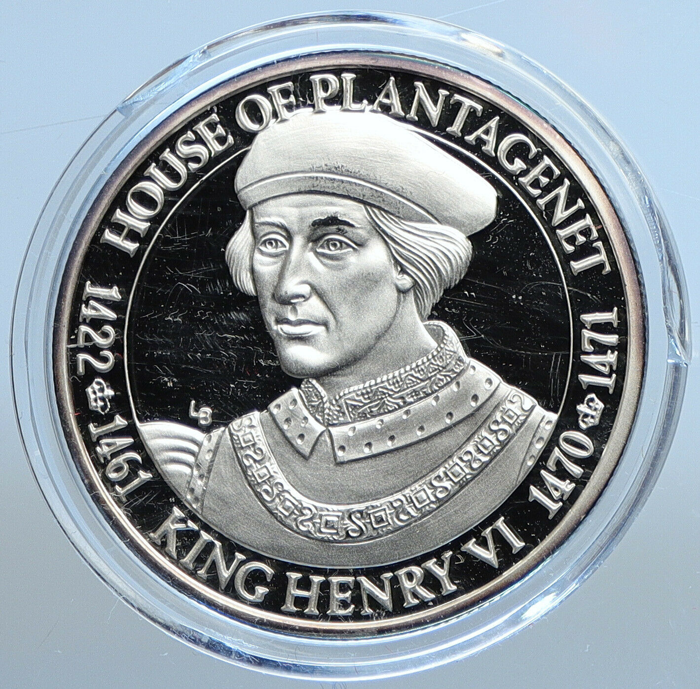 2002 TURKS & CAICOS KING HENRY VI Plantagenet Proof Silver 20 Crown Coin i111337