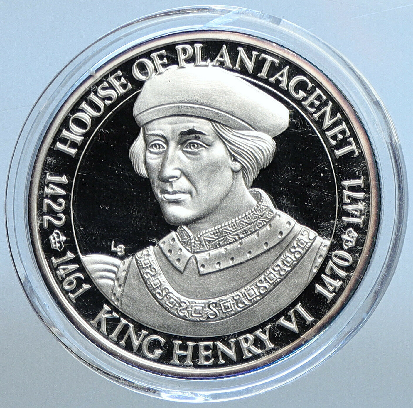 2002 TURKS & CAICOS KING HENRY VI Plantagenet Proof Silver 20 Crown Coin i111332