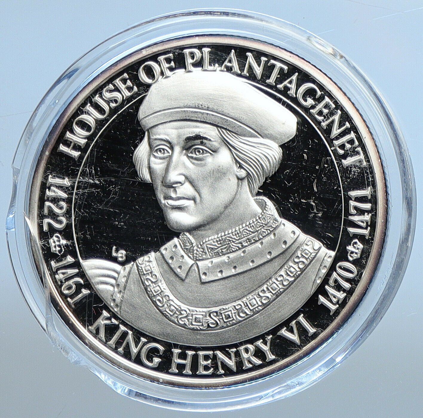 2002 TURKS & CAICOS KING HENRY VI Plantagenet Proof Silver 20 Crown Coin i111331