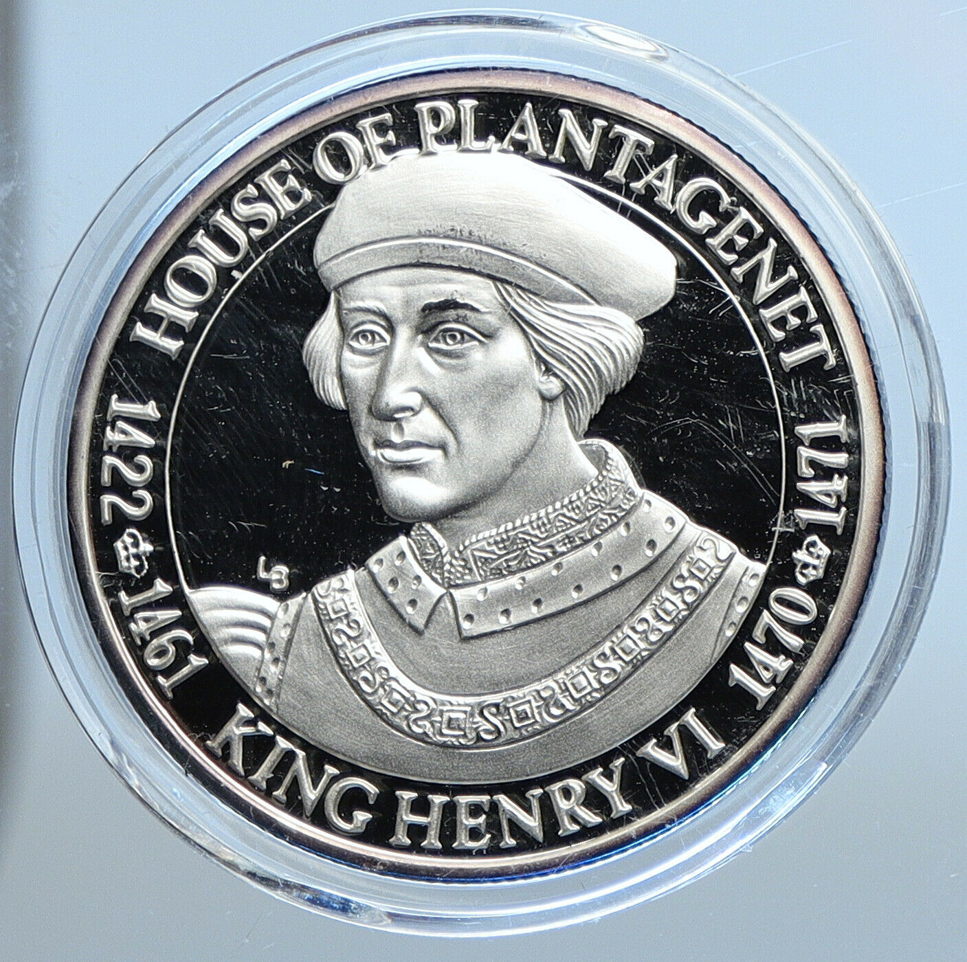 2002 TURKS & CAICOS KING HENRY VI Plantagenet Proof Silver 20 Crown Coin i111344