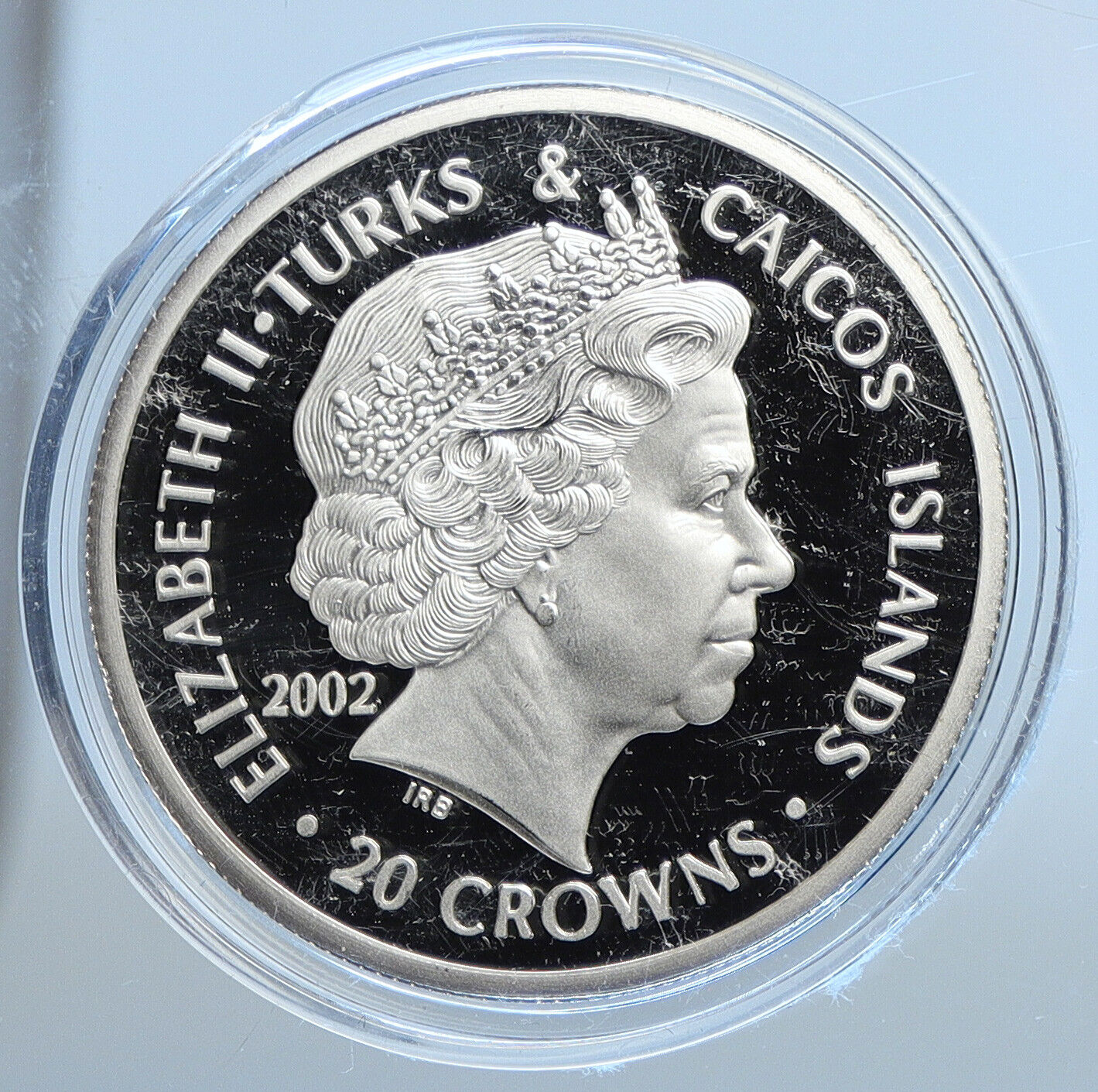 2002 TURKS & CAICOS KING HENRY I Norman Kings Proof Silver 20 Crown Coin i111342