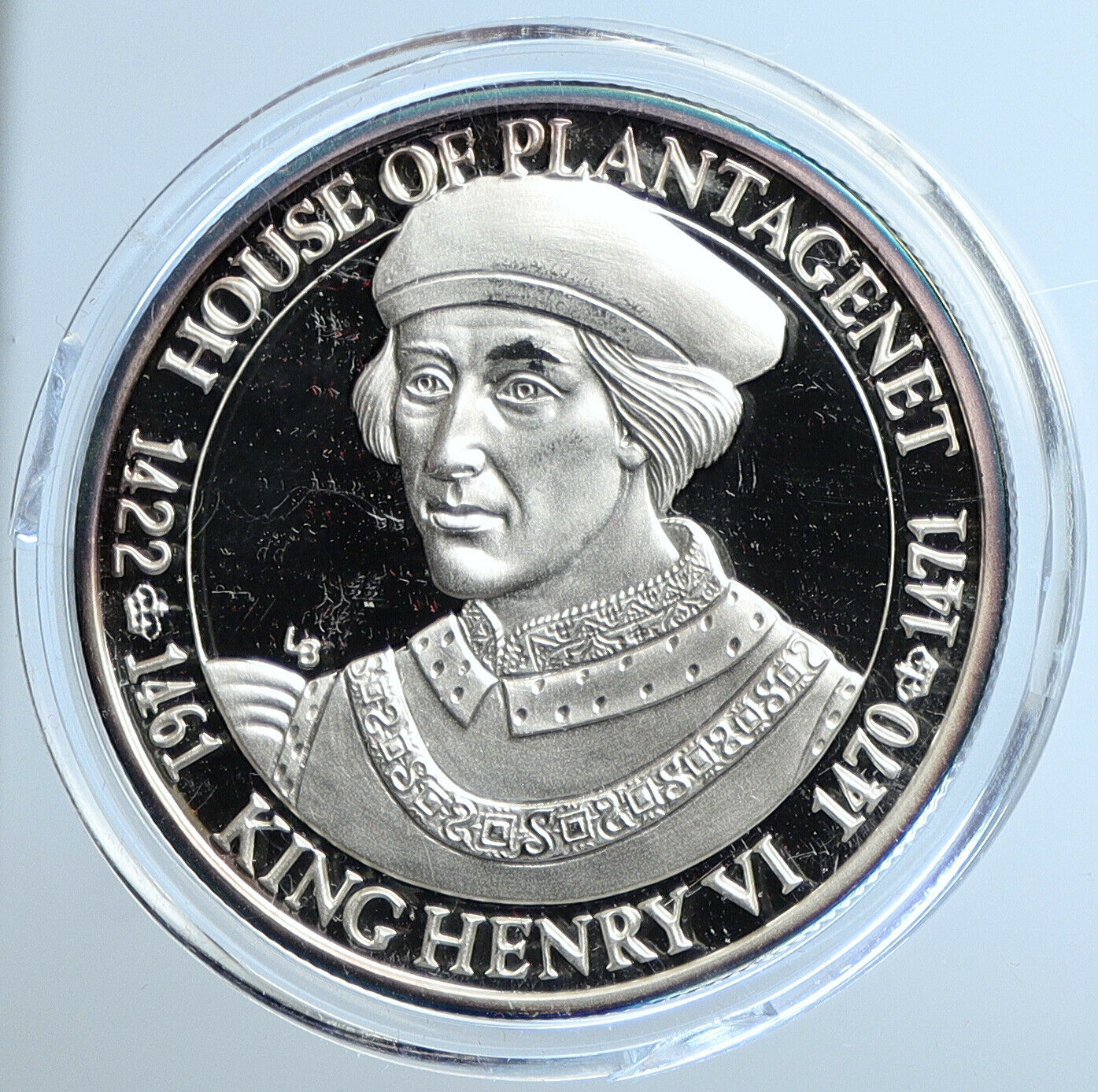 2002 TURKS & CAICOS KING HENRY VI Plantagenet Proof Silver 20 Crown Coin i111467