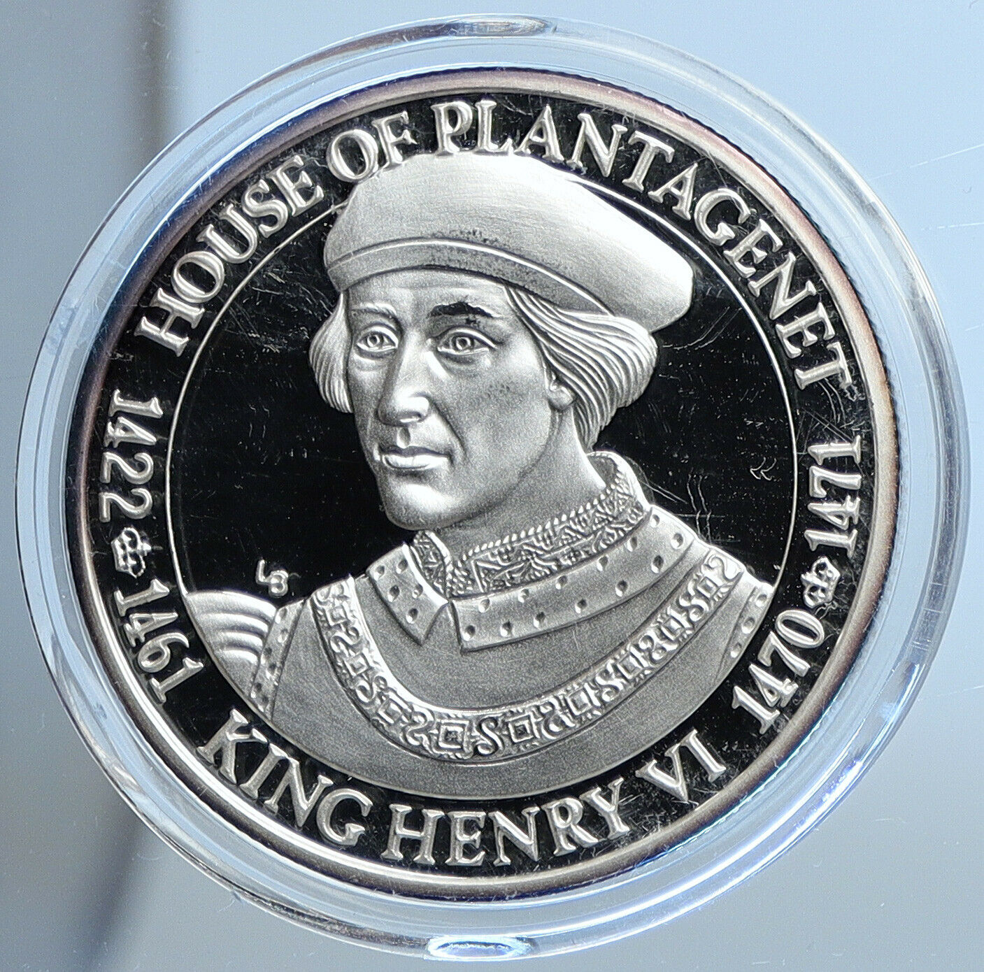 2002 TURKS & CAICOS KING HENRY VI Plantagenet Proof Silver 20 Crown Coin i111355