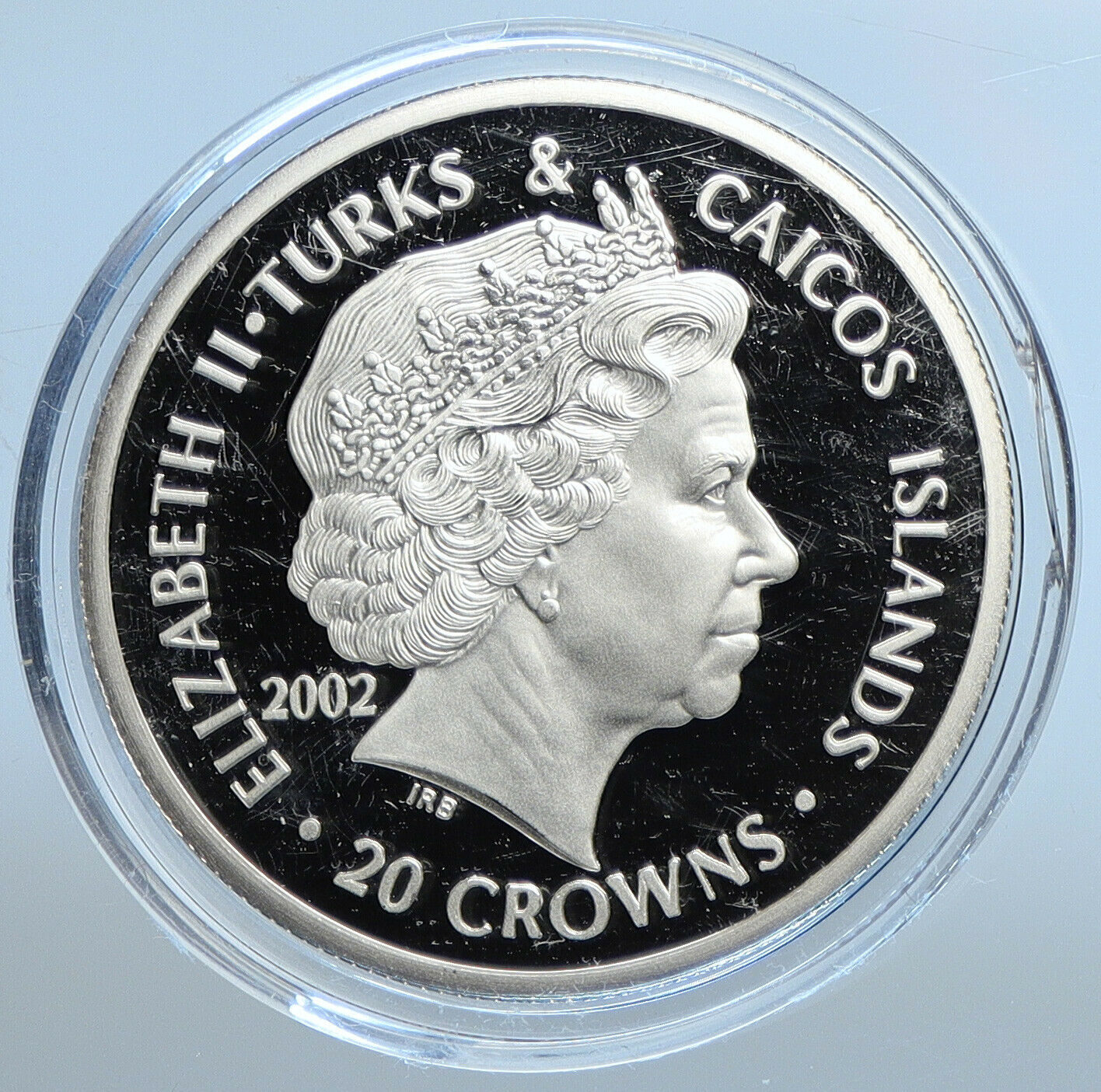 2002 TURKS & CAICOS KING HENRY I Norman Kings Proof Silver 20 Crown Coin i111338