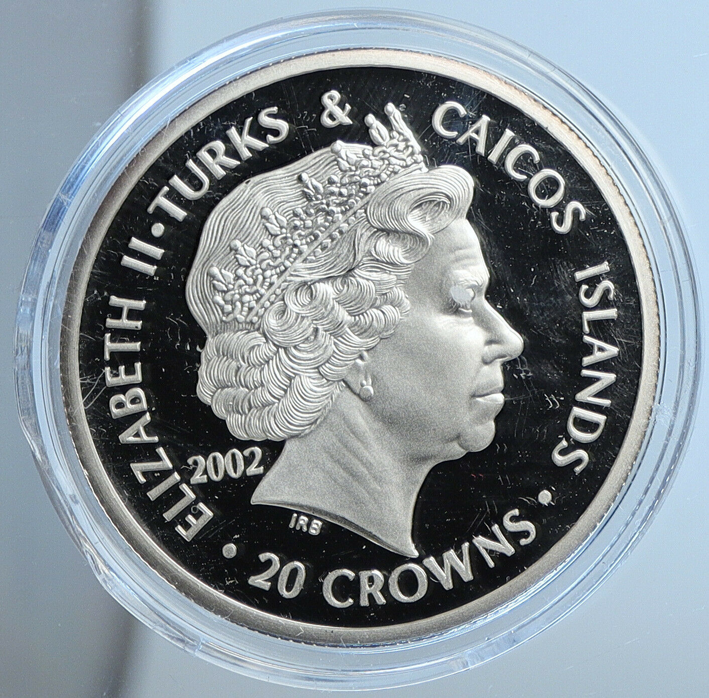 2002 TURKS & CAICOS KING HENRY I Norman Kings Proof Silver 20 Crown Coin i111360