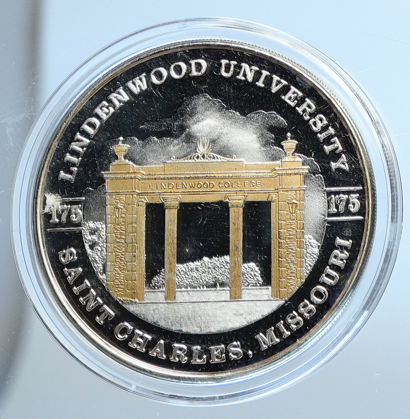 2002 UNITED STATES USA Lindenwood University 175YR Proof Silver OZ Medal i111354