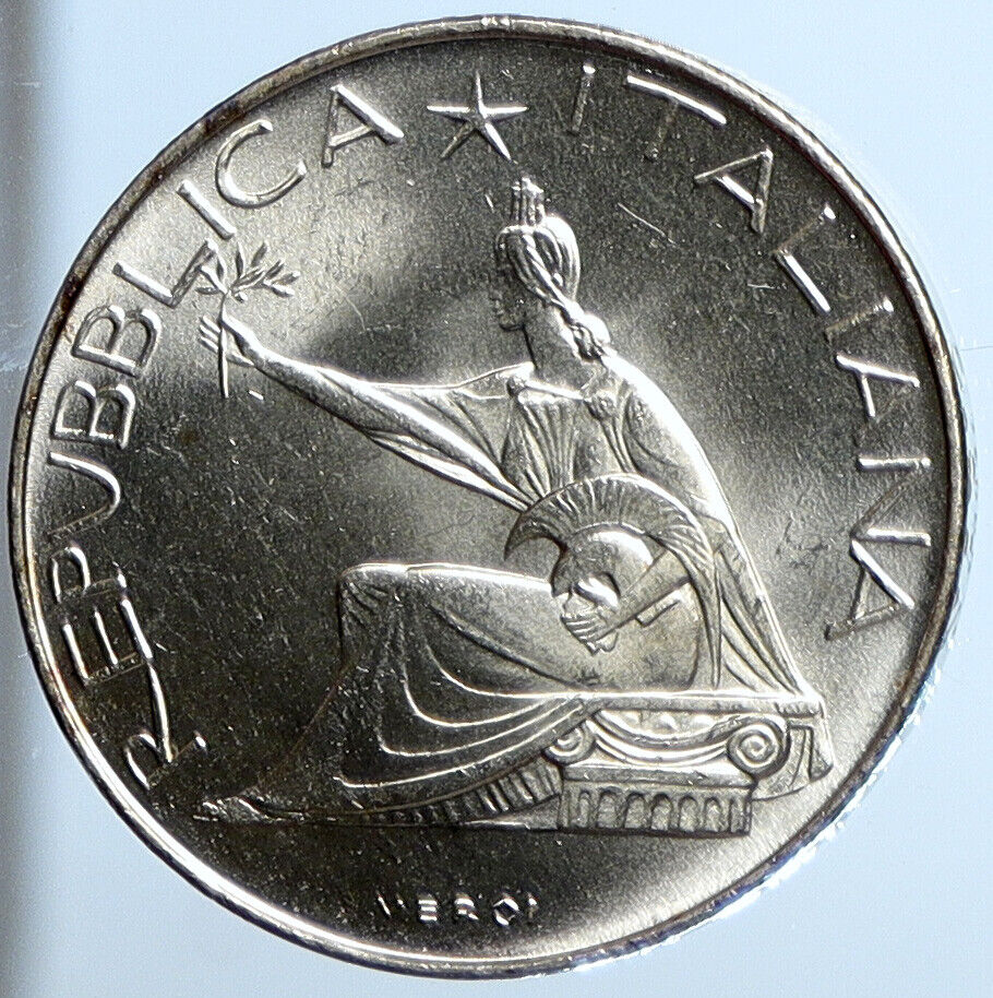 1961 ITALY Rome Capital ITALIAN UNIFICATION CHARIOT Silver 500 Lire Coin i111384