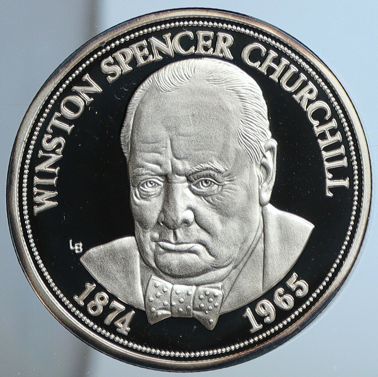 1999 TURKS & CAICOS UK WINSTON CHURCHILL Old Proof Silver 20 Crown Coin i111372