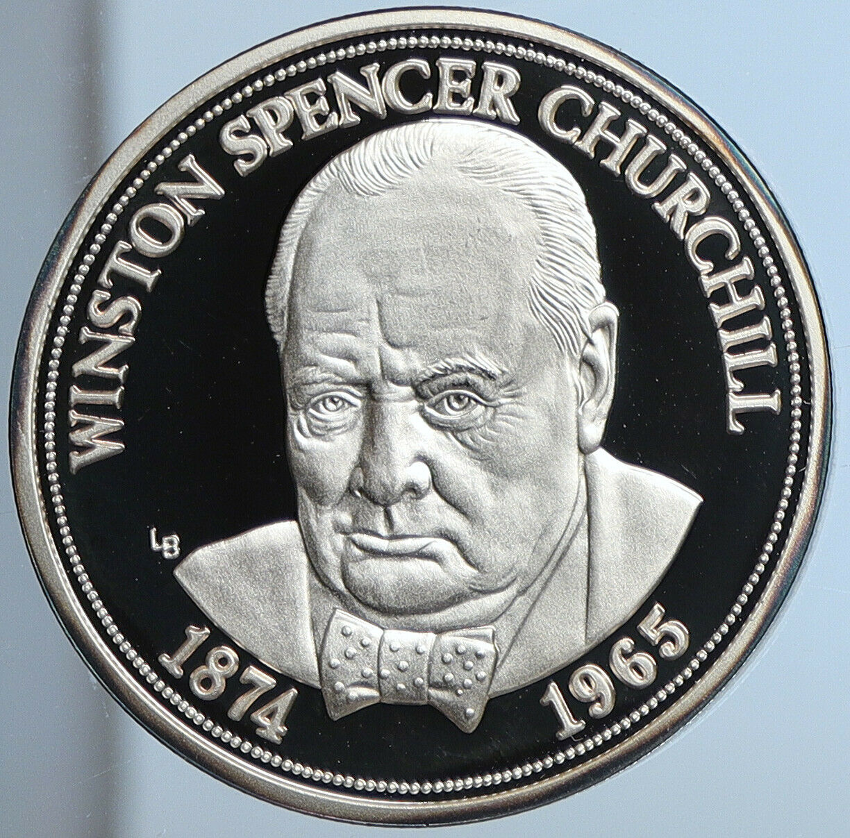 1999 TURKS & CAICOS UK WINSTON CHURCHILL Old Proof Silver 20 Crown Coin i111370