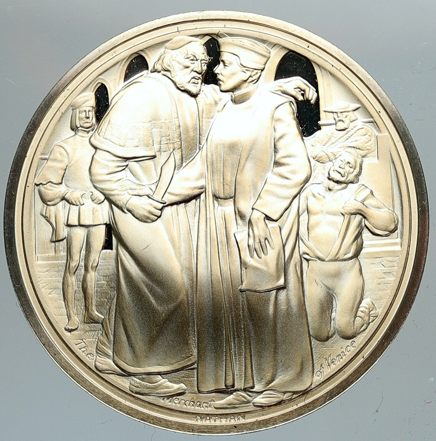 1973 UK Royal SHAKESPEARE Company THE MERCHANT OF VENICE PF Silver Medal i111579