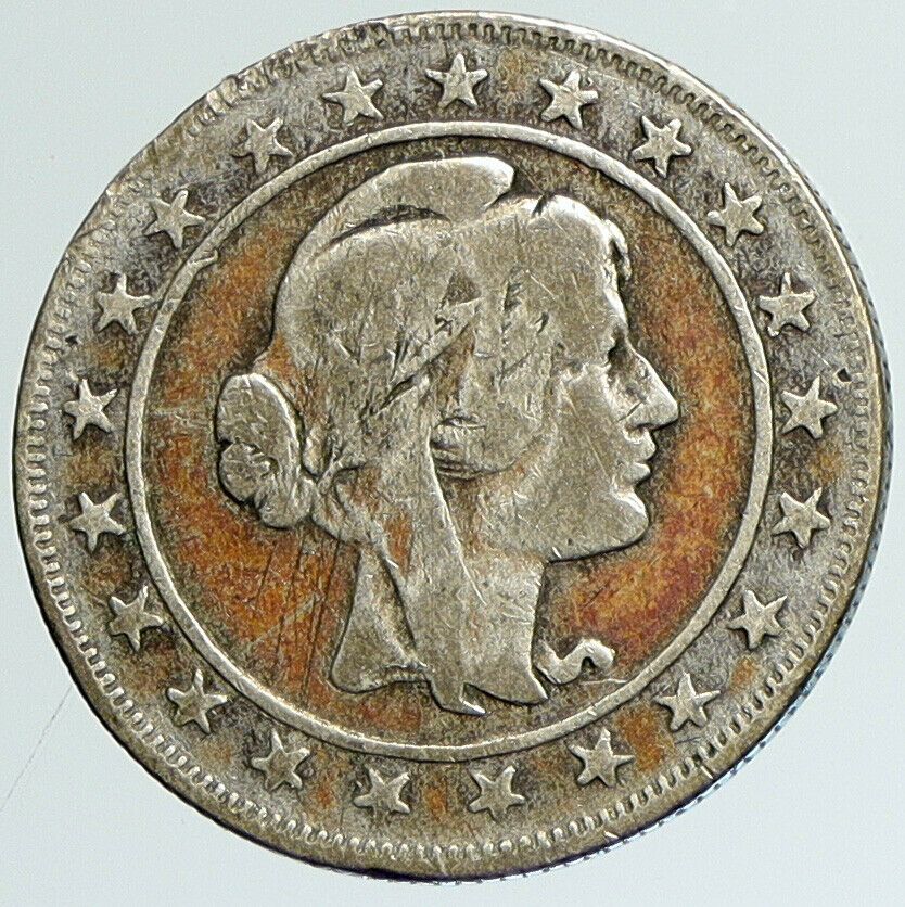 1924 BRAZIL Woman of Republic Antique Brazilian Silver 2000 Reis Coin i111635