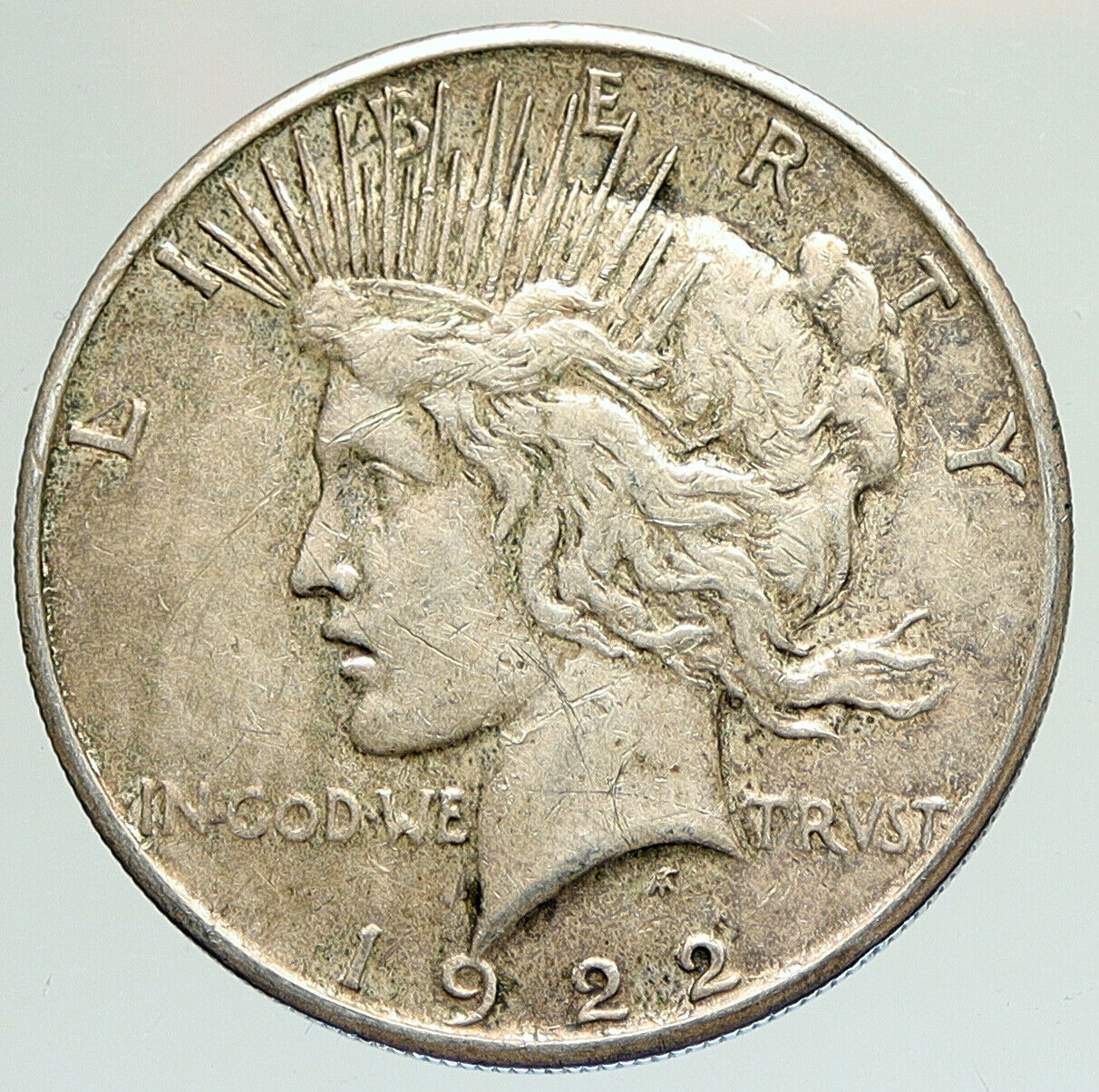1922 S US Antique Silver PEACE DOLLAR United States Coin LIBERTY & EAGLE i111898