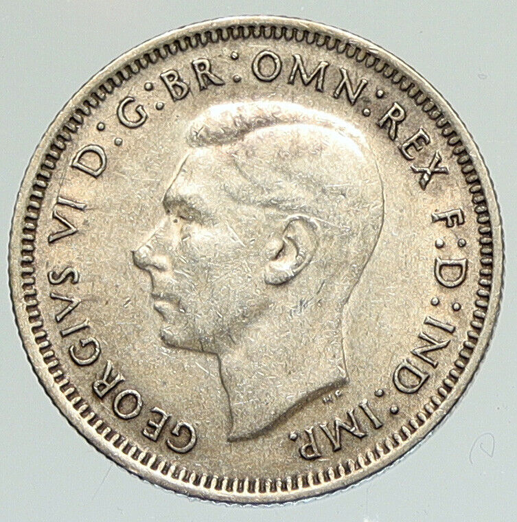 1941 AUSTRALIA King George VI of United Kingdom Silver Shilling Coin RAM i111872