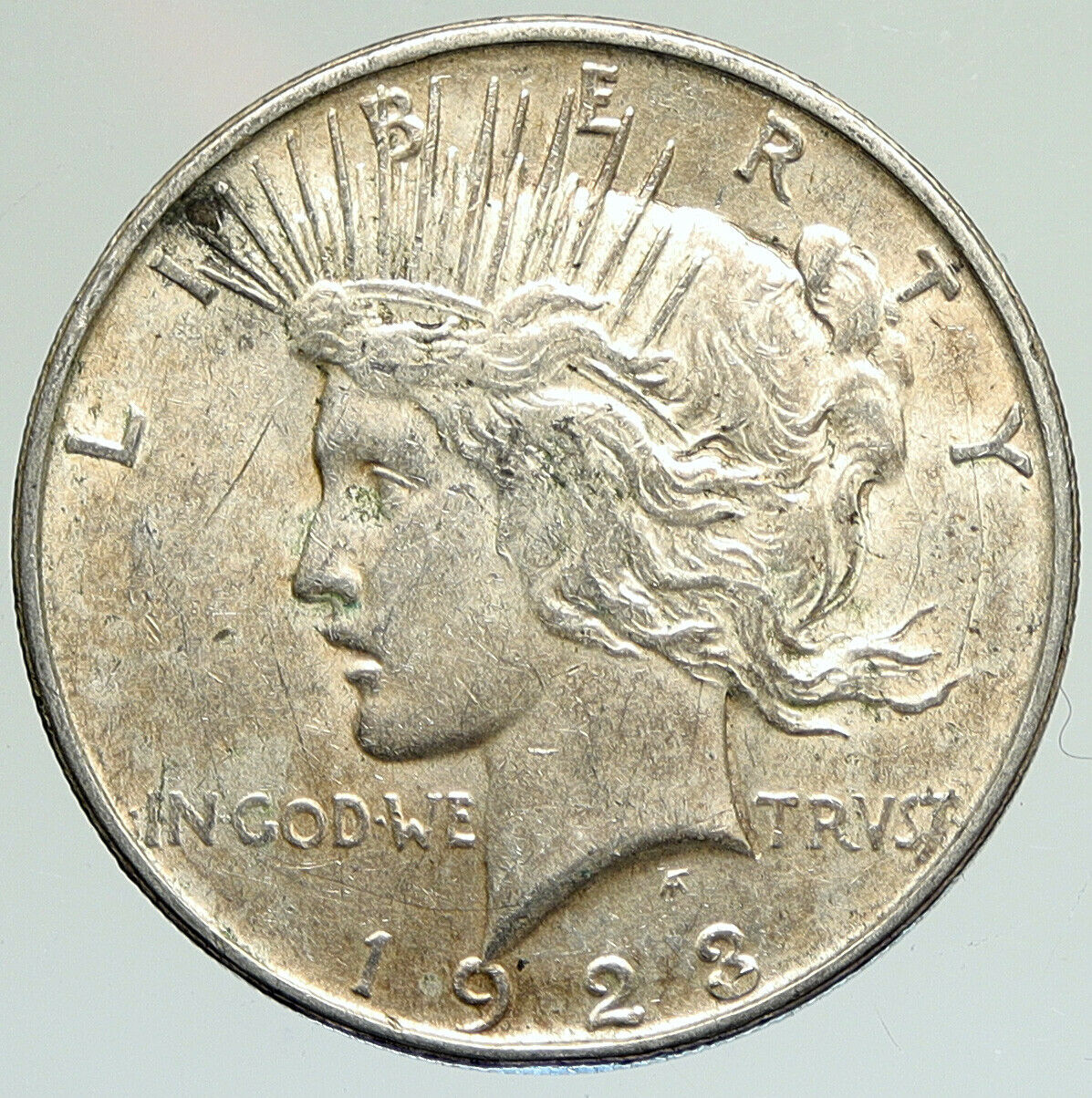 1923 S US Antique Silver PEACE DOLLAR United States Coin LIBERTY & EAGLE i111889