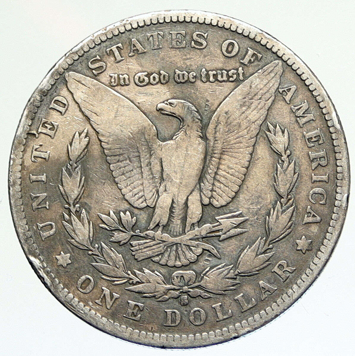 1890 S UNITED STATES of America Old SILVER Morgan US Dollar Coin EAGLE i111938