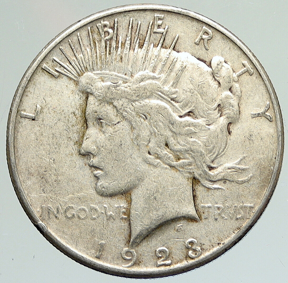 1923 S US Antique Silver PEACE DOLLAR United States Coin LIBERTY & EAGLE i111916