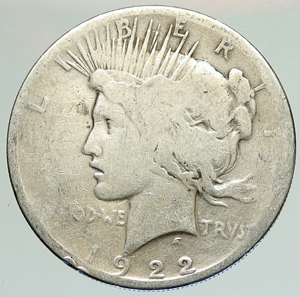 1922 S US Antique Silver PEACE DOLLAR United States Coin LIBERTY & EAGLE i111907