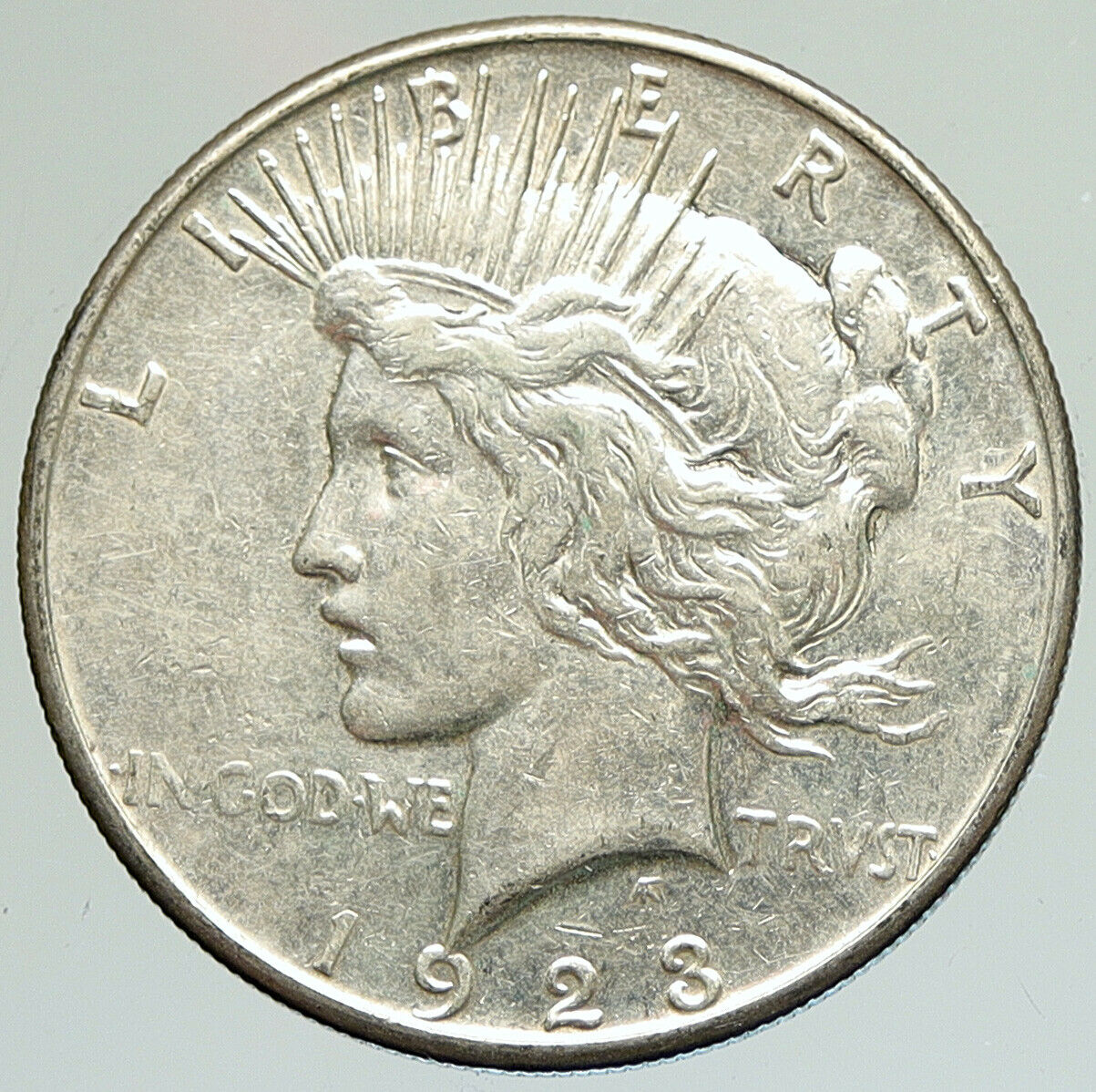 1923 S US Antique Silver PEACE DOLLAR United States Coin LIBERTY & EAGLE i111925