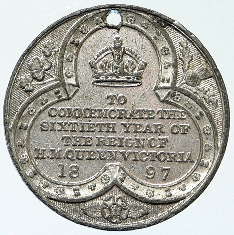 1897 UK United Kingdom QUEEN VICTORIA Jubilee Celebration of Reign Medal i111964