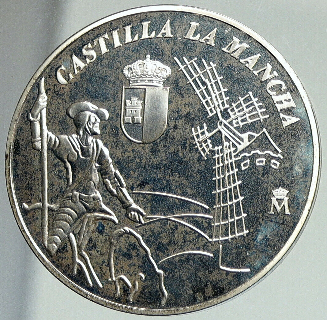 Circa 2005 SPAIN Don Quixote of La Mancha Cervantes Proof Silver Medal i112030