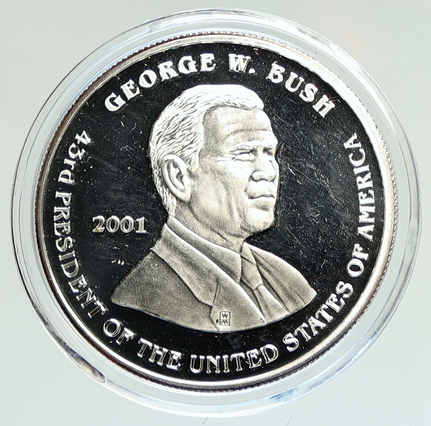 2001 USA President George Walker Bush vs Albert Gore Proof Silver Medal i112063