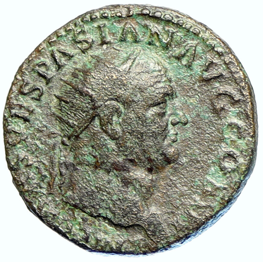 VESPASIAN Authentic Ancient 71AD Rome Original OLD Roman Coin SC ROMA i112080