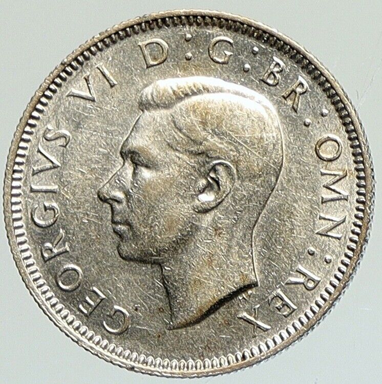 1941 United Kingdom UK Great Britain GEORGE VI Lion Silver Shilling Coin i112158