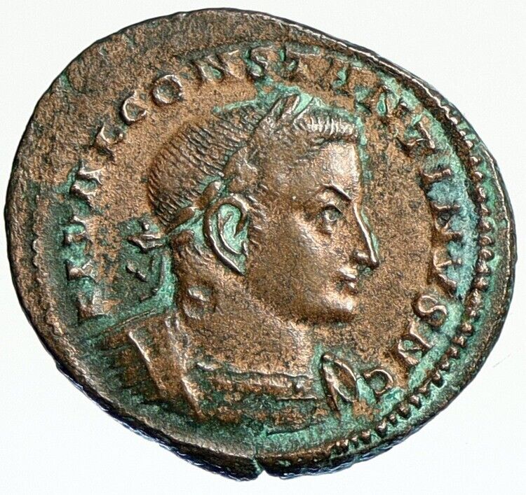 CONSTANTINE I the Great Authentic Ancient OLD Roman Coin GENIUS REGALIA i112144