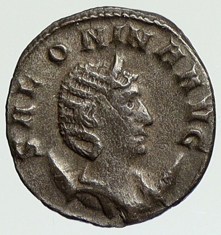 Empress SALONINA Gallienus Authentic Ancient OLD Roman Coin JUNO REGALIA i112135