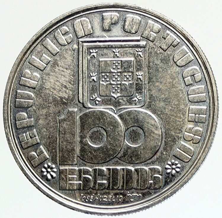 1986 PORTUGAL Fernando Pessoa WRITER PHILOSPHER Old 100 Escudos Coin i112115