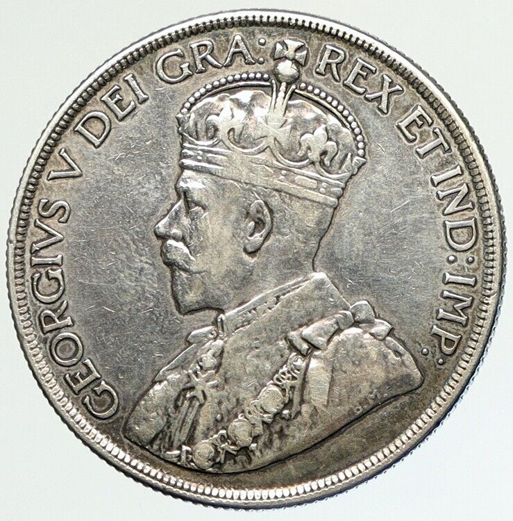 1936 CANADA under UK King GEORGE V Voyagers ANTIQUE Silver Dollar Coin i112116