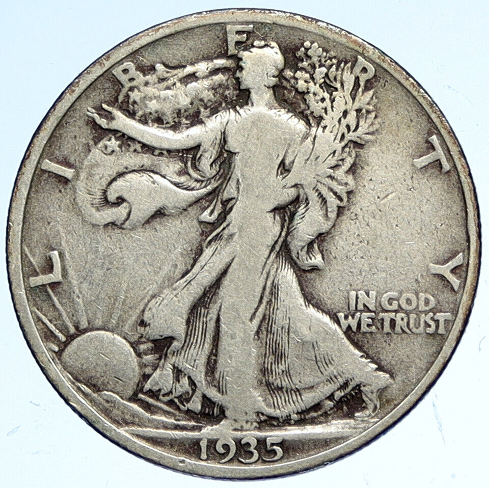 1935 P UNITED STATES US WALKING LIBERTY Silver Half Dollar Coin EAGLE i112496