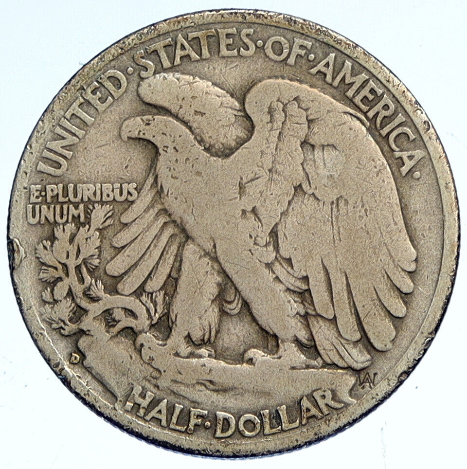 1936 D UNITED STATES US WALKING LIBERTY Silver Half Dollar Coin EAGLE i112500