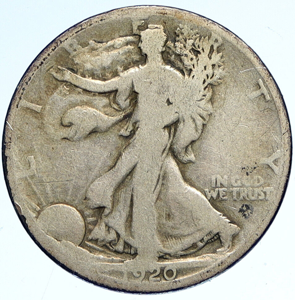 1920 D UNITED STATES US WALKING LIBERTY Silver Half Dollar Coin EAGLE i112489