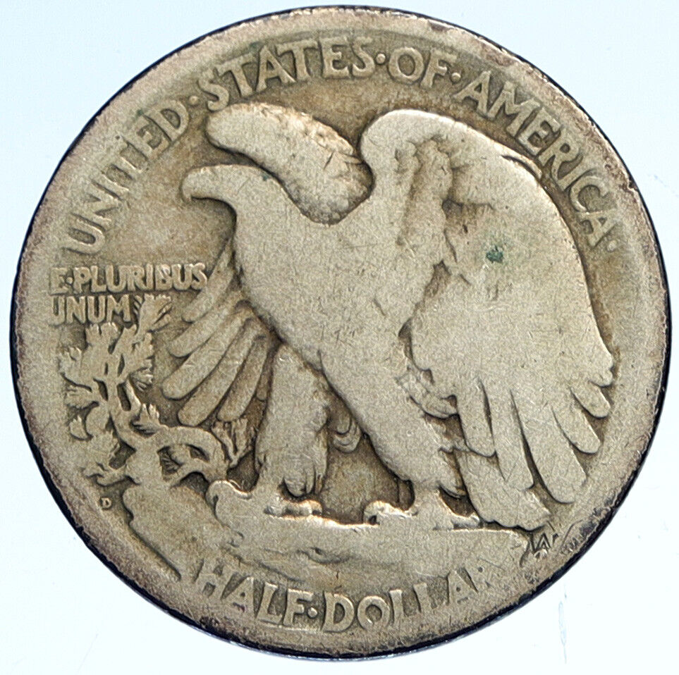 1920 D UNITED STATES US WALKING LIBERTY Silver Half Dollar Coin EAGLE i112489