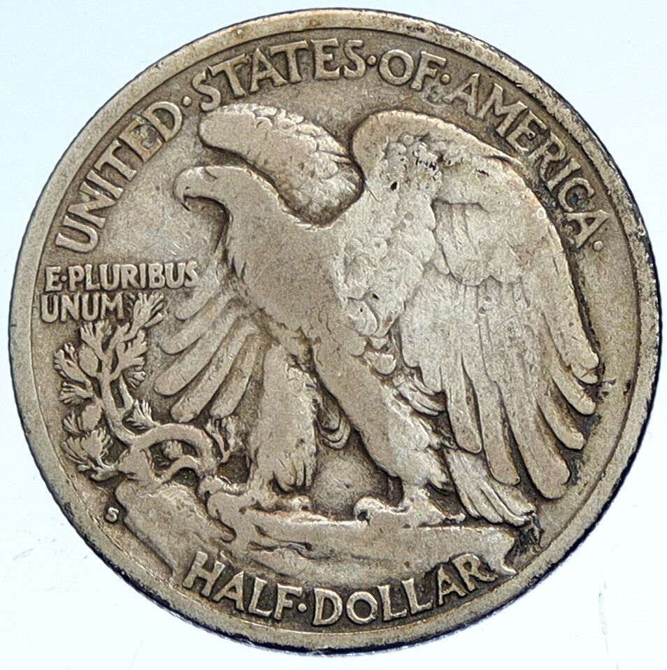 1936 S UNITED STATES US WALKING LIBERTY Silver Half Dollar Coin EAGLE i112501