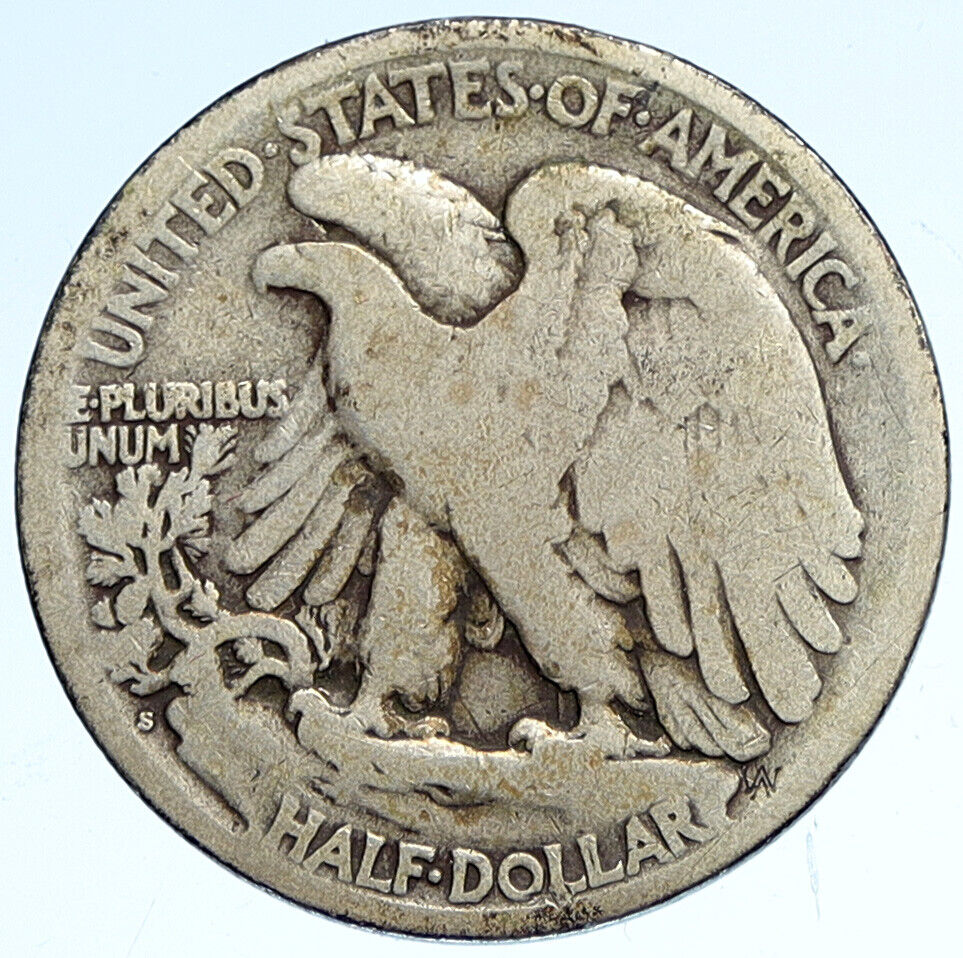 1920 S UNITED STATES US WALKING LIBERTY Silver Half Dollar Coin EAGLE i112492