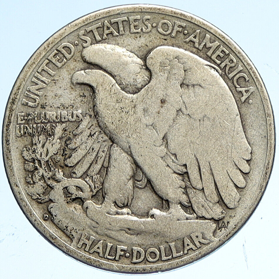 1936 D UNITED STATES US WALKING LIBERTY Silver Half Dollar Coin EAGLE i112499