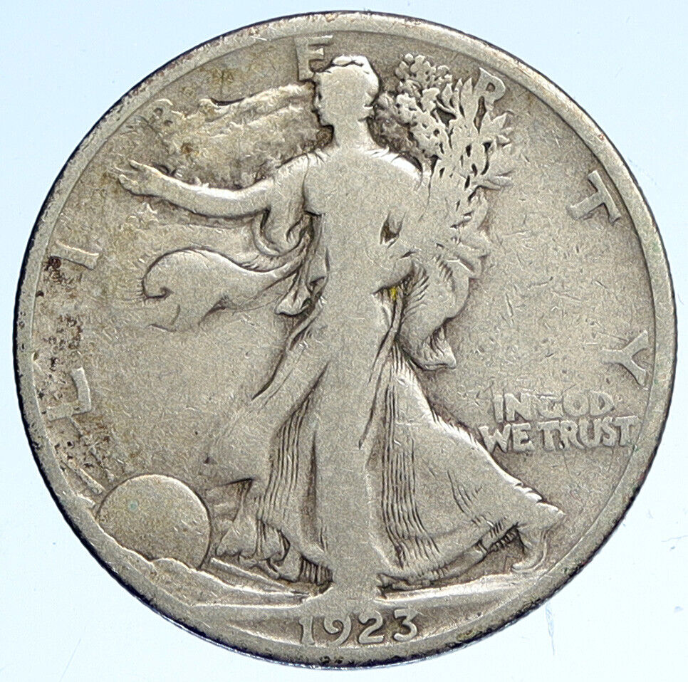 1923 S UNITED STATES US WALKING LIBERTY Silver Half Dollar Coin EAGLE i112493