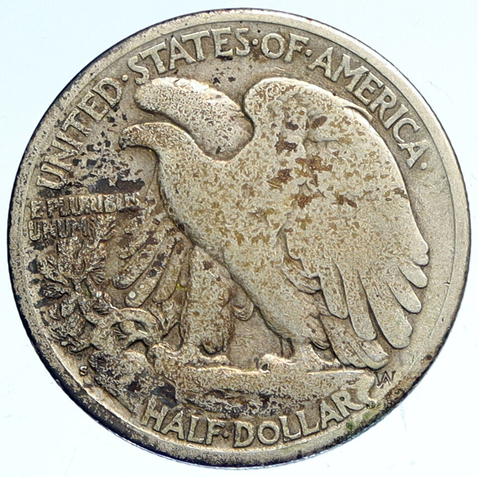 1923 S UNITED STATES US WALKING LIBERTY Silver Half Dollar Coin EAGLE i112493