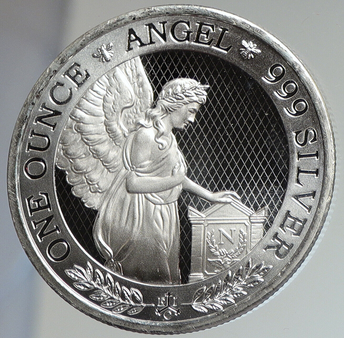 2021 SAINT HELENA UK ELIZABETH II Silver Pound Coin Napoleon Tomb Angel i112454