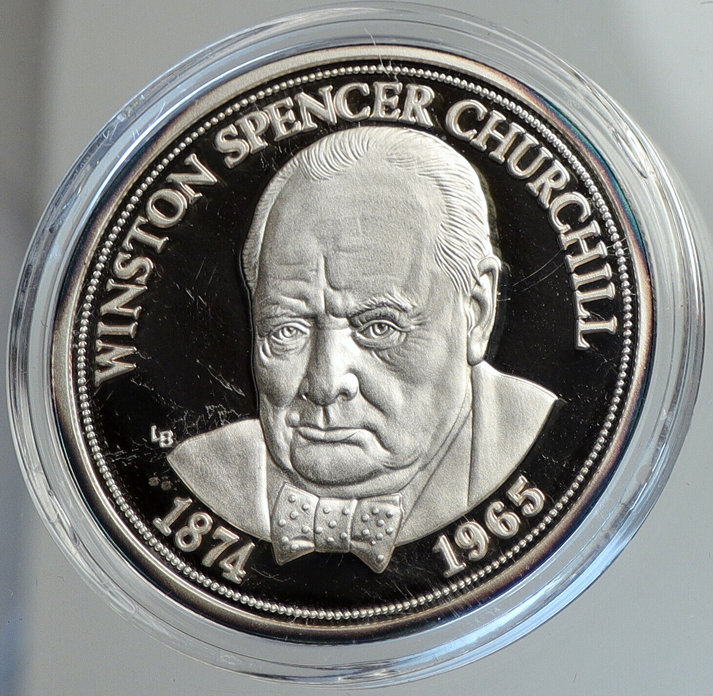 1999 TURKS & CAICOS UK WINSTON CHURCHILL Old Proof Silver 20 Crown Coin i112423