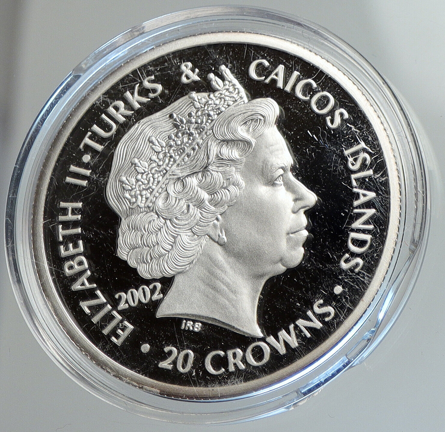 2002 TURKS & CAICOS KING HENRY I Norman Kings Proof Silver 20 Crown Coin i112397