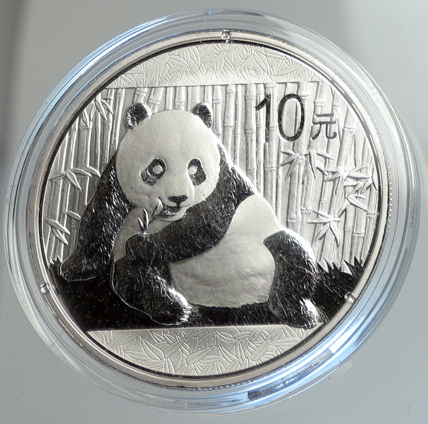 2015 CHINA PANDA w Bamboo & TEMPLE of HEAVEN Silver 10 Yuan Chinese Coin i112407