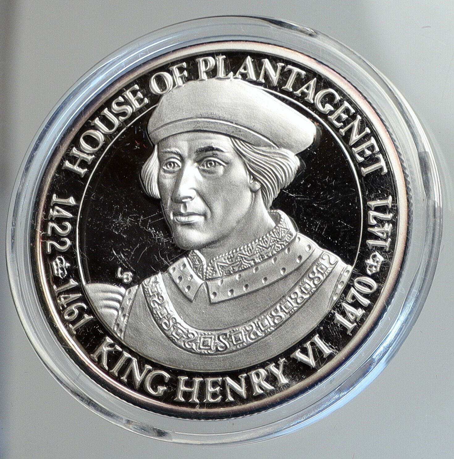 2002 TURKS & CAICOS KING HENRY VI Plantagenet Proof Silver 20 Crown Coin i112422