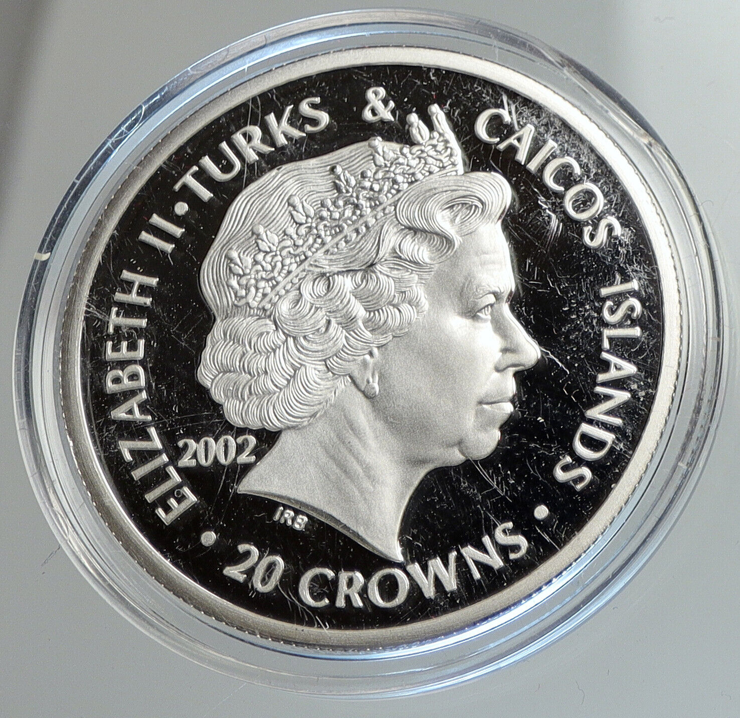 2002 TURKS & CAICOS KING HENRY I Norman Kings Proof Silver 20 Crown Coin i112416